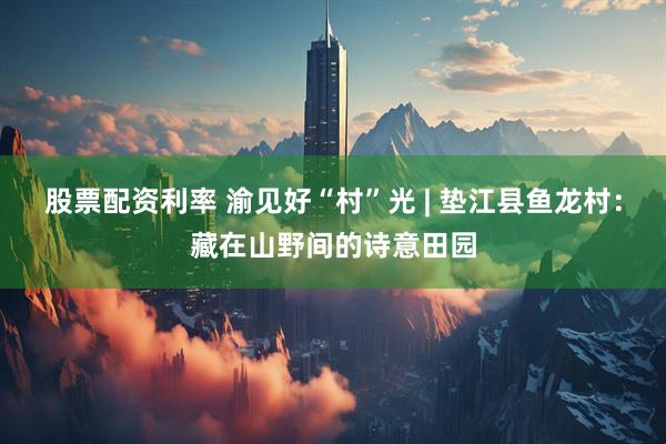 股票配资利率 渝见好“村”光 | 垫江县鱼龙村：藏在山野间的诗意田园